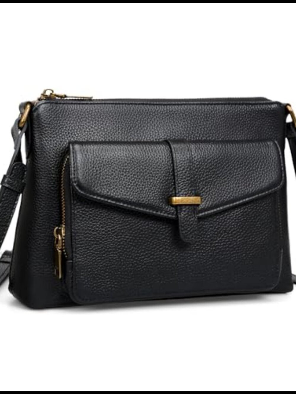 Genuine Leather Crossbody Bag Mini Purse Built In RFID Wallet